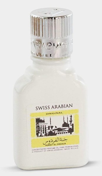 Swiss Arabian Jannet El Firdaus White Concentrated Perfume Oil (Attar, alcohol-free) bottle